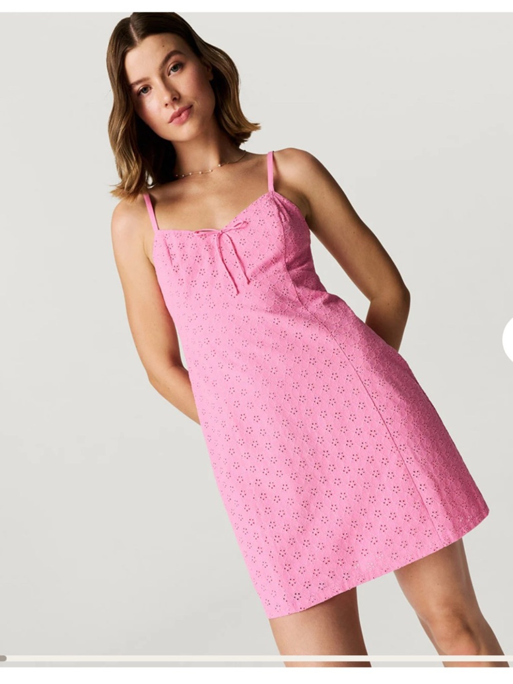 Posh Peanut Pink Eyelet Sundress
